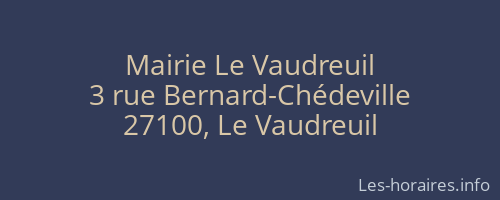 Mairie Le Vaudreuil