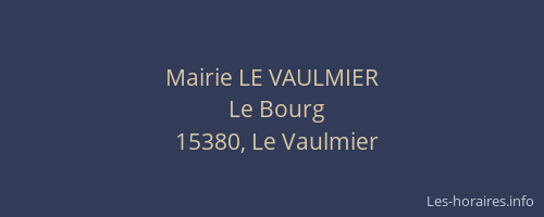 Mairie LE VAULMIER