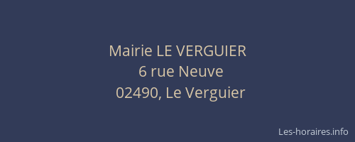 Mairie LE VERGUIER