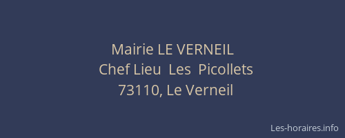 Mairie LE VERNEIL