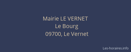 Mairie LE VERNET