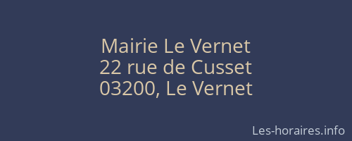Mairie Le Vernet