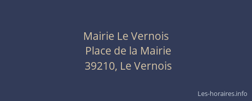 Mairie Le Vernois