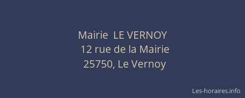 Mairie  LE VERNOY