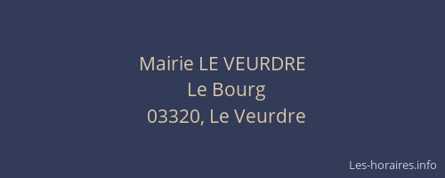 Mairie LE VEURDRE