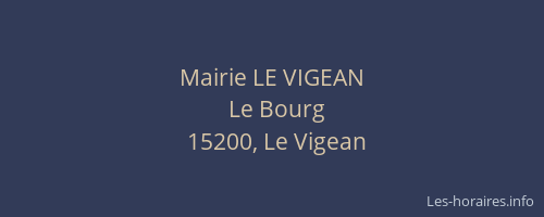 Mairie LE VIGEAN