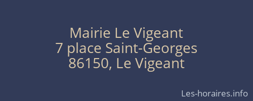 Mairie Le Vigeant