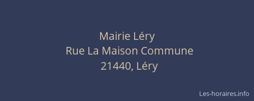 Mairie L&eacute;ry