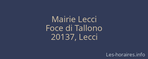 Mairie Lecci