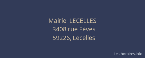 Mairie  LECELLES
