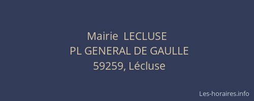 Mairie  LECLUSE