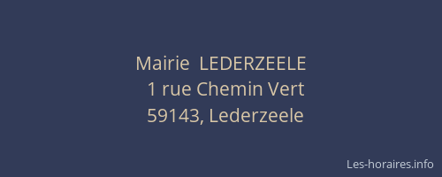 Mairie  LEDERZEELE