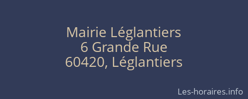 Mairie Léglantiers