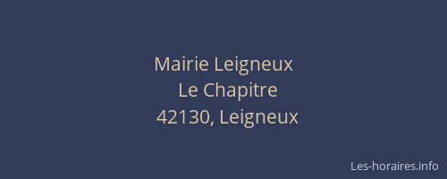 Mairie Leigneux