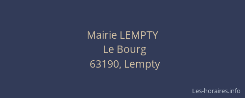 Mairie LEMPTY