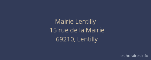 Mairie Lentilly