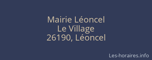 Mairie Léoncel