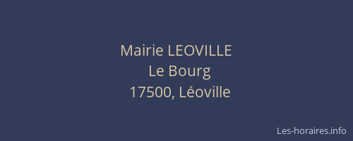 Mairie LEOVILLE
