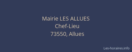 Mairie LES ALLUES