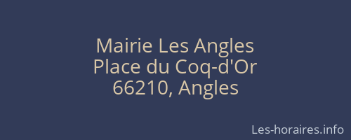 Mairie Les Angles