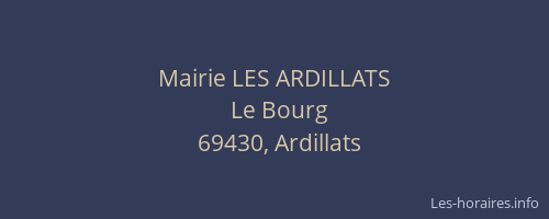 Mairie LES ARDILLATS