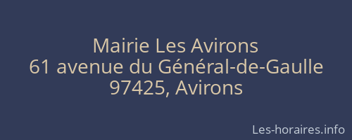 Mairie Les Avirons
