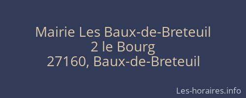 Mairie Les Baux-de-Breteuil