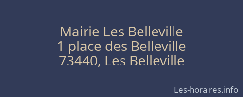 Mairie Les Belleville