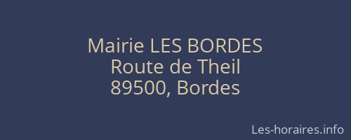 Mairie LES BORDES