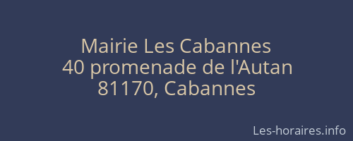 Mairie Les Cabannes