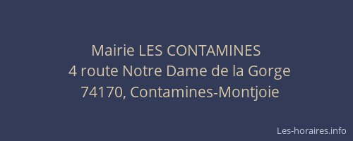 Mairie LES CONTAMINES