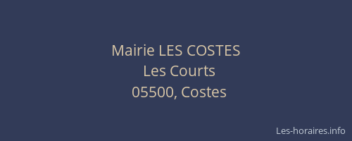 Mairie LES COSTES