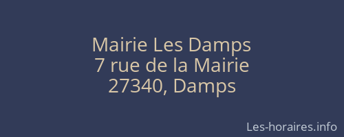 Mairie Les Damps