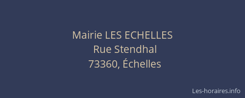 Mairie LES ECHELLES