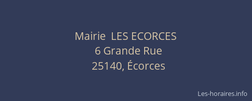 Mairie  LES ECORCES