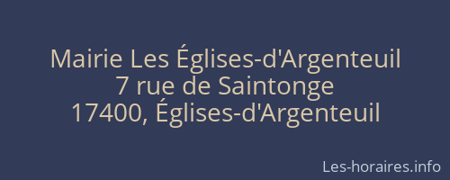 Mairie Les Églises-d'Argenteuil