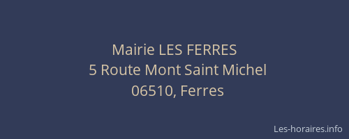 Mairie LES FERRES