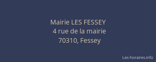 Mairie LES FESSEY
