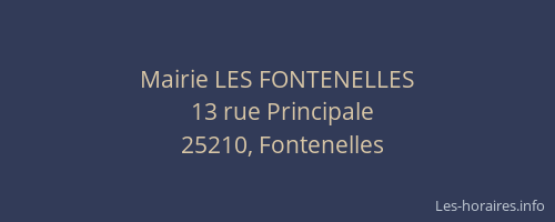 Mairie LES FONTENELLES