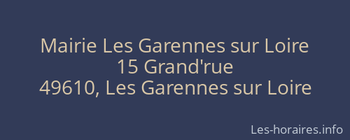 Mairie Les Garennes sur Loire
