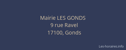 Mairie LES GONDS