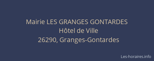 Mairie LES GRANGES GONTARDES