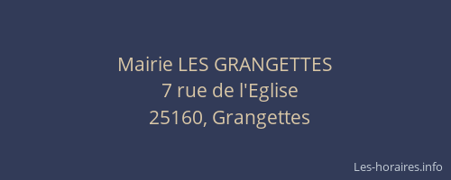 Mairie LES GRANGETTES