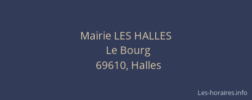 Mairie LES HALLES