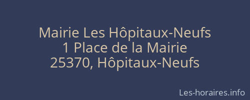 Mairie Les Hôpitaux-Neufs