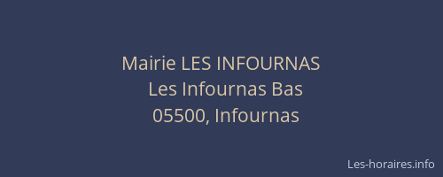 Mairie LES INFOURNAS