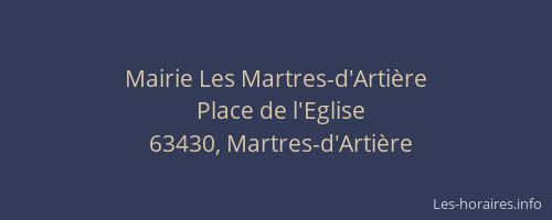 Mairie Les Martres-d'Arti&egrave;re