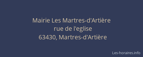 Mairie Les Martres-d'Arti&egrave;re