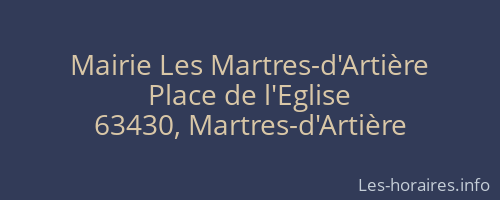 Mairie Les Martres-d'Artière