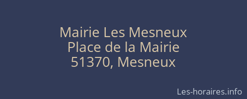 Mairie Les Mesneux
